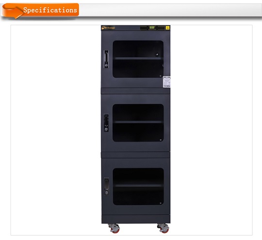 Antistatic black drying cabinet C2E-790 , Dryzone or Dr.storage brand